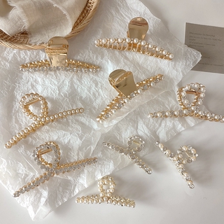 Kẹp tóc đính ngọc trai giả phong cách Hàn Quốc dịu dàng nữ tính