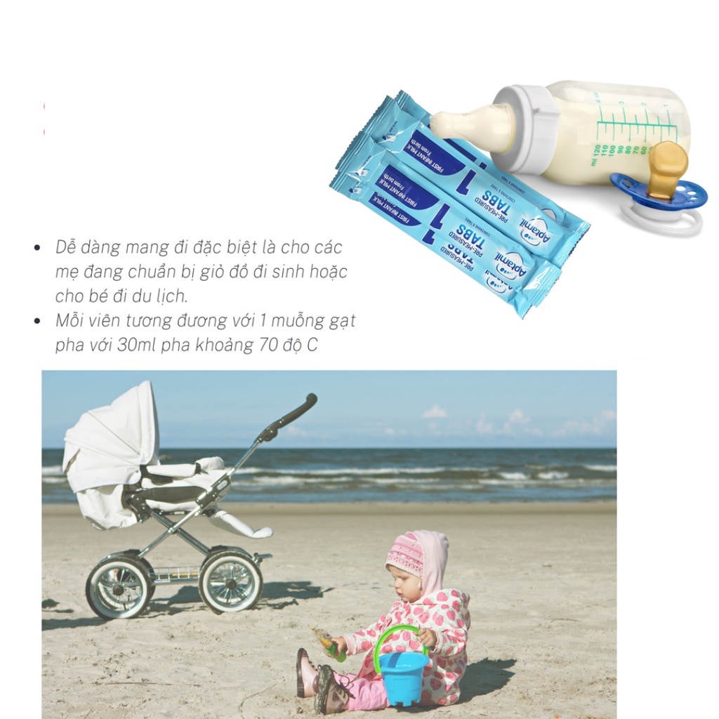 Sữa Aptamil Anh dạng 5 viên 1 thanh số 1 và số 2  - Mokids