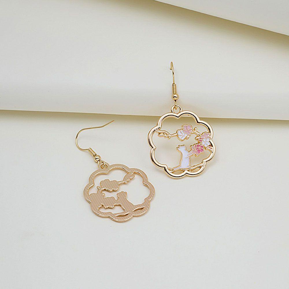 Bông Tai Dạng Rỗng Nhiều Màu Sắc Thời Trang