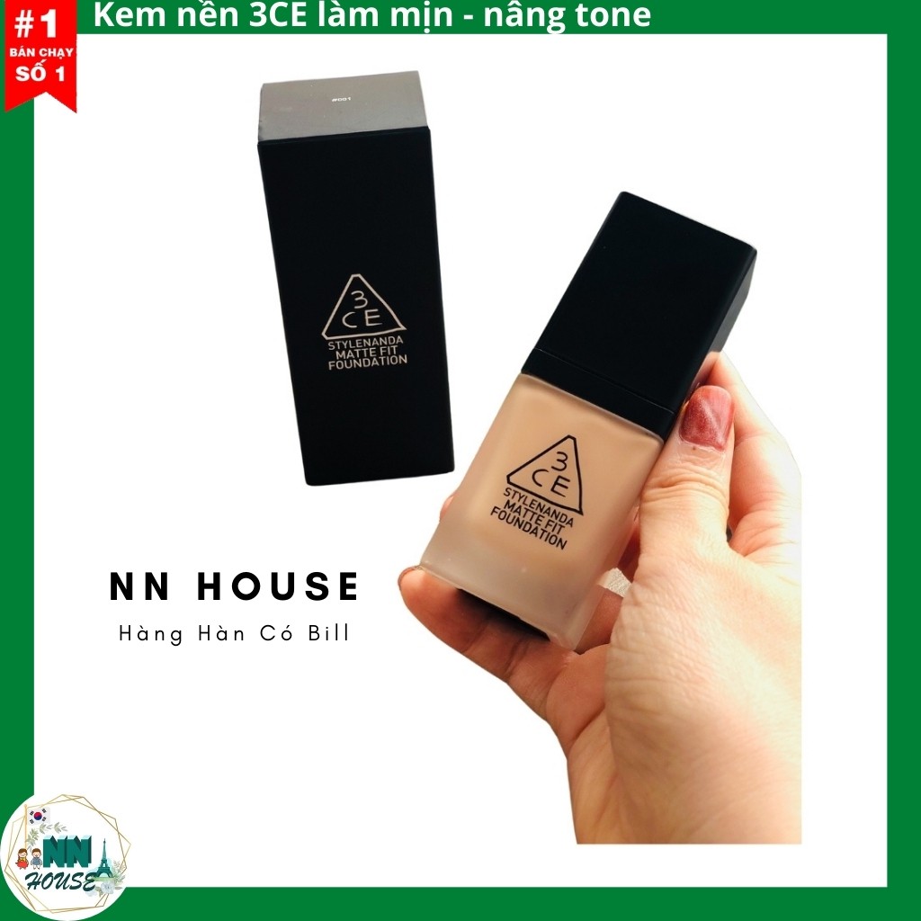 Kem Nền 3CE Matte Fit Foundation 35ml, SPF 50+ PA+++ che phủ tốt, thẩm thấu nhanh - NN HOUSE | BigBuy360 - bigbuy360.vn