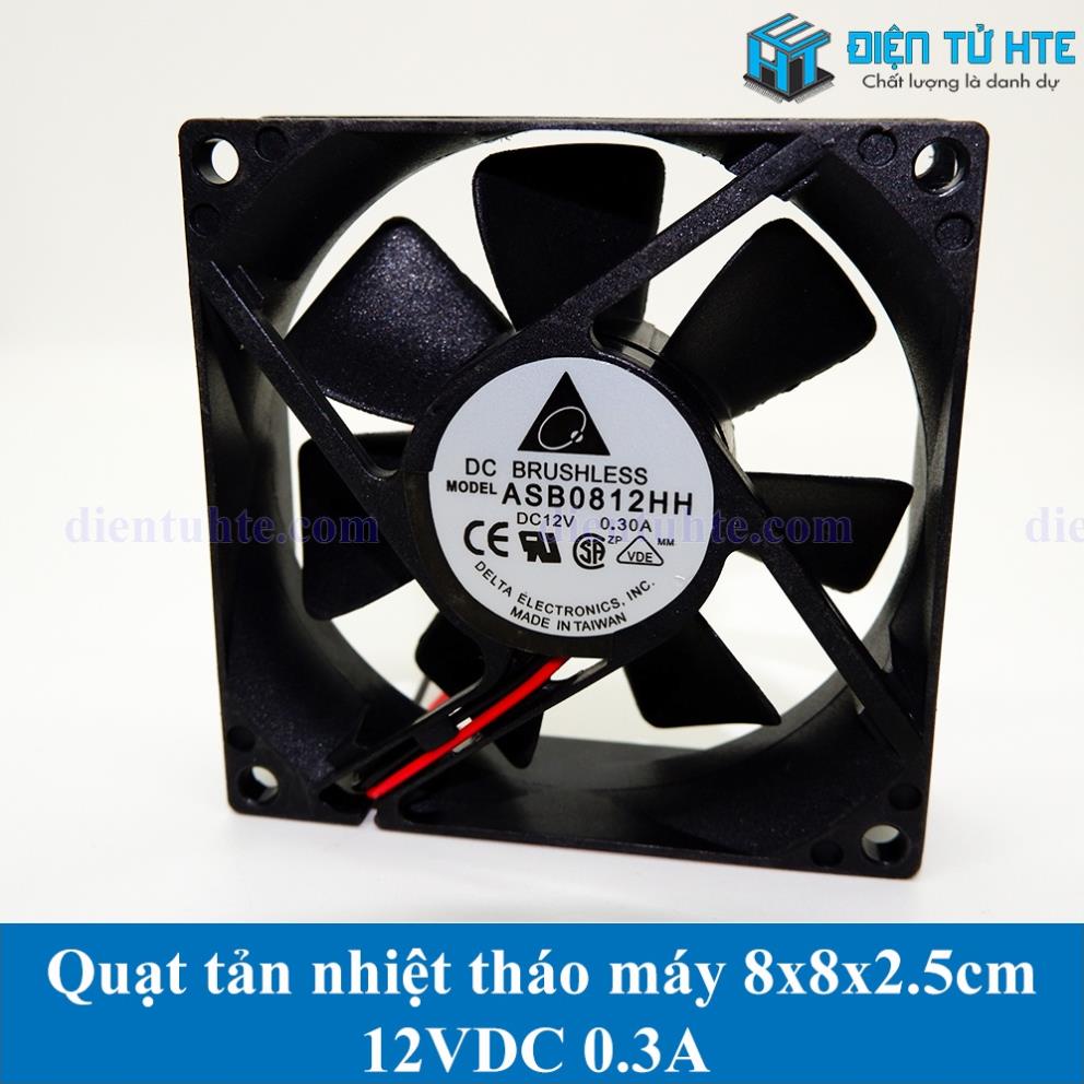 Quạt tản nhiệt 12V 0.3A 8x8x2.5cm Delta [CN2]