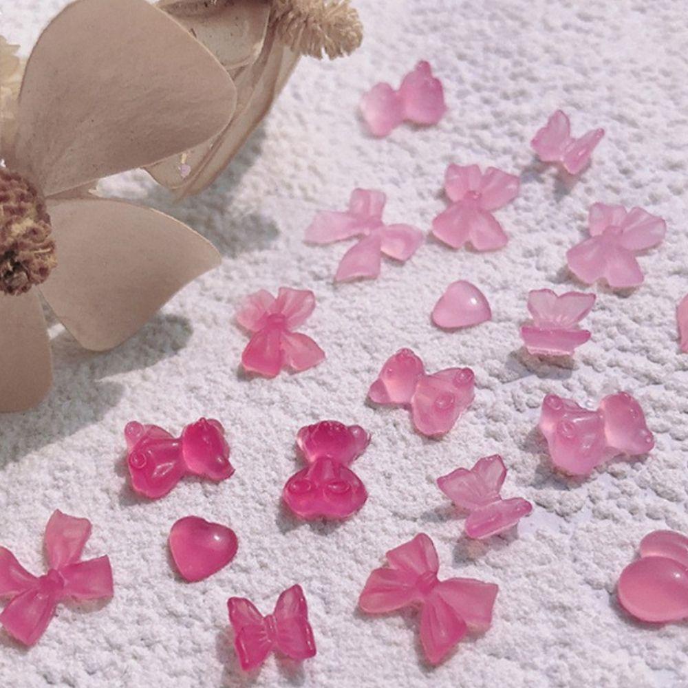 QQMALL Màu Sắc Phụ Kiện Trang Trí Móng Tay Hình Bướm Thay Đổi Màu Xinh Xắn