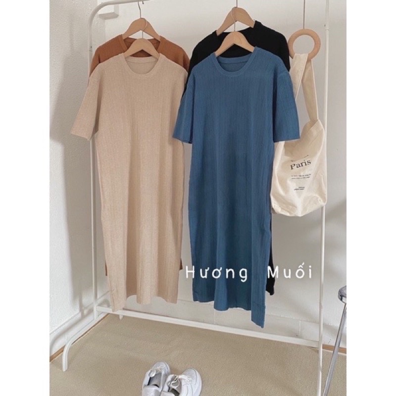 Váy len dáng suông chất len tăm đẹp lắm-hàng Qc