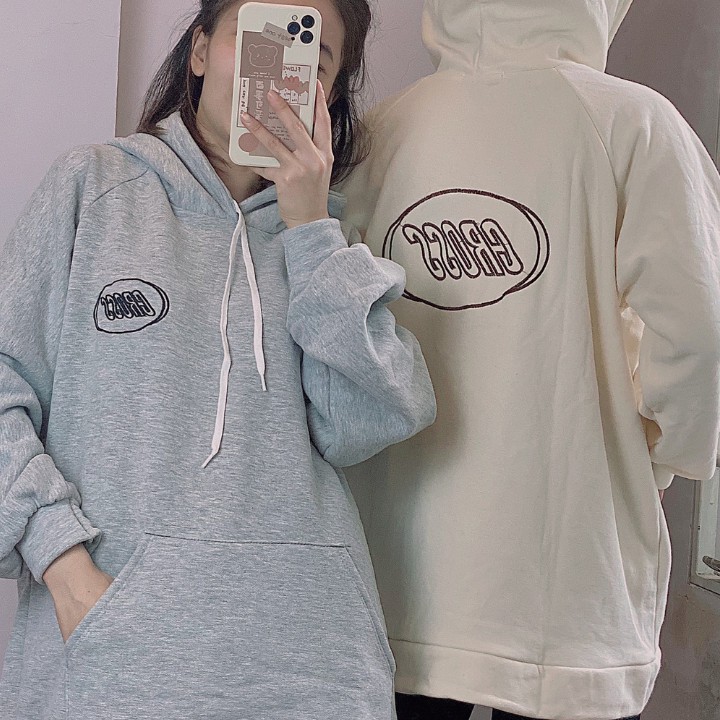 Áo hoodie form rộng nam nữ unisex thêu chữ CROSS phong cách Hàn Quốc mũ áo 2 lớp dày dặn RÔ STORE HD08