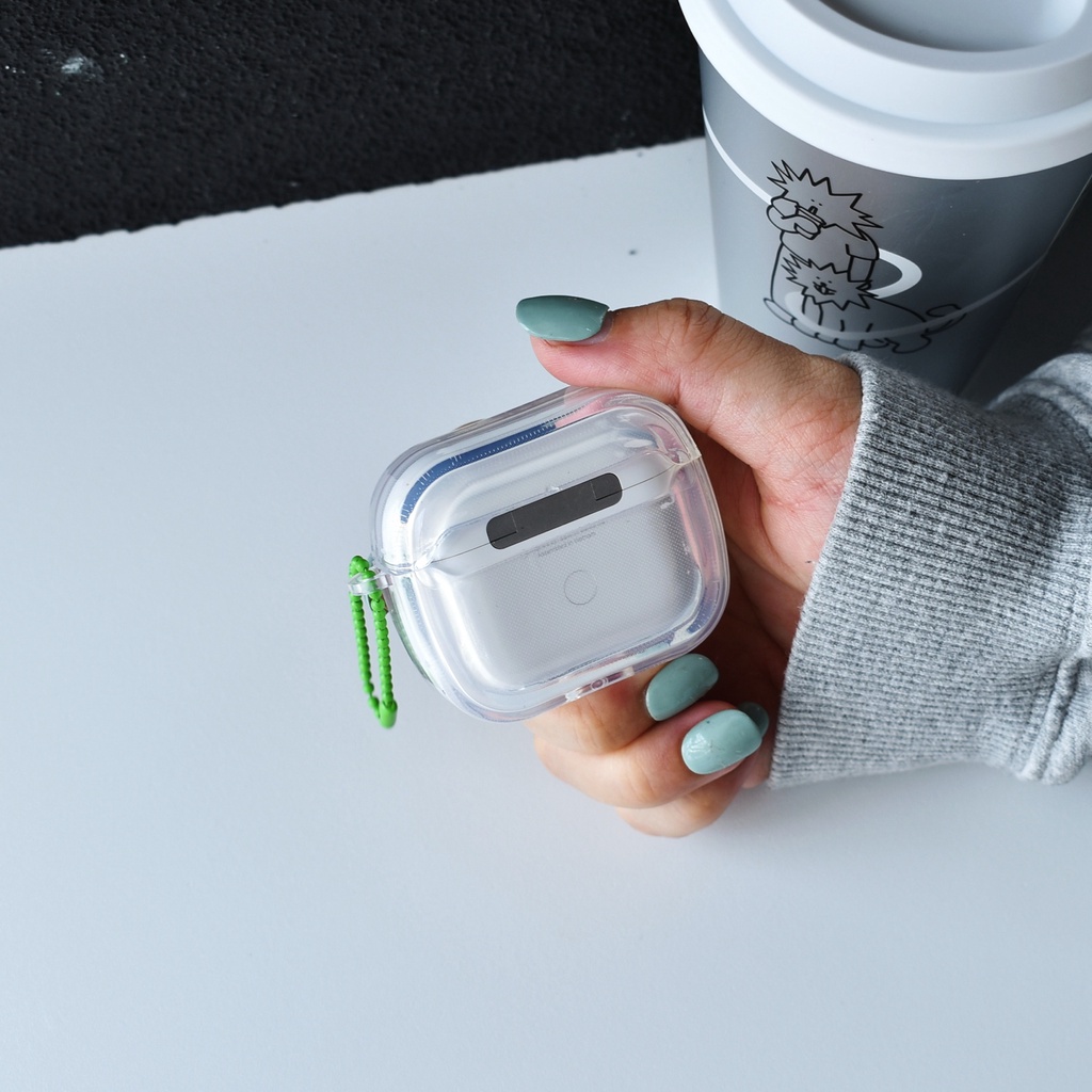 Vỏ Bảo Vệ Hộp Sạc Tai Nghe AirPods3 2021 / 3 / 3 Có Móc Khóa Hình Cây Kem / Matcha / Dâu Tây Dễ Thương Ốp