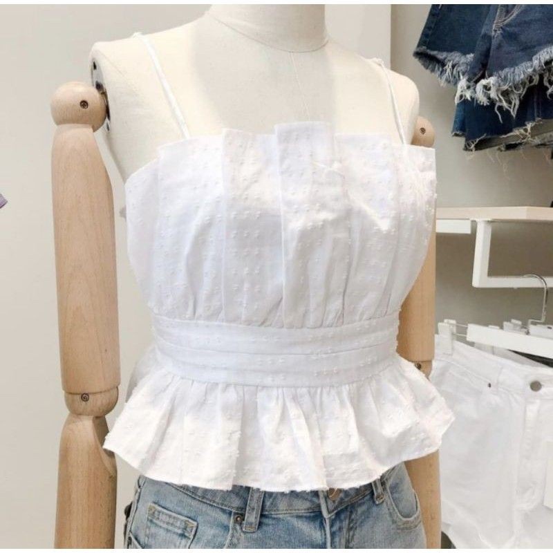 Áo Croptop bèo nhún cúp ngực bo lưng l1 -12
