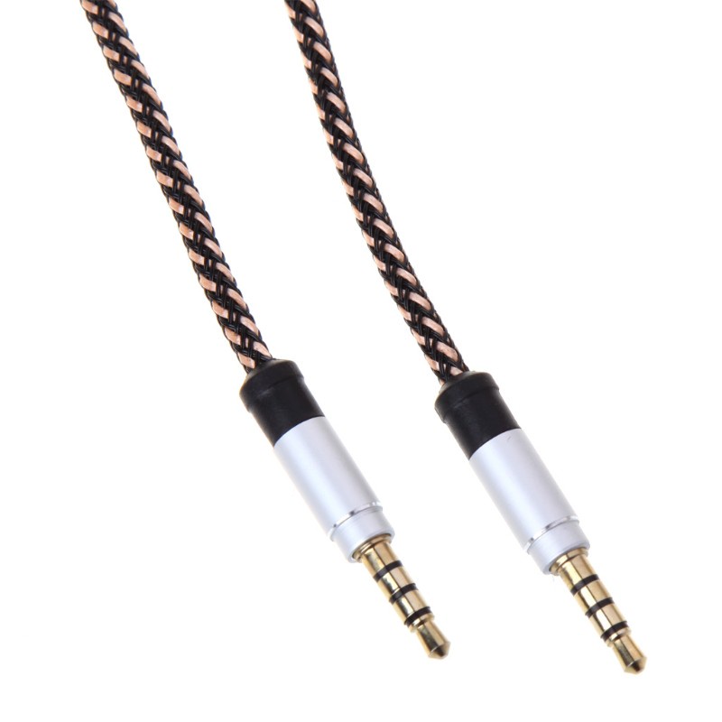 Dây cáp nối đầu jack 3.5mm qua âm thanh nổi AUX cho xe hơi 1.5m / 3m