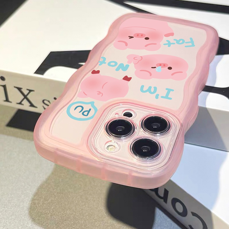 Suntaiho Ốp lưng iphone Ốp Điện Thoại tpu mềm họa tiết lợn con thích hợp cho iPhone 11 12 11 12 13 pro Max XS X XR XS Max 7 8 Plus