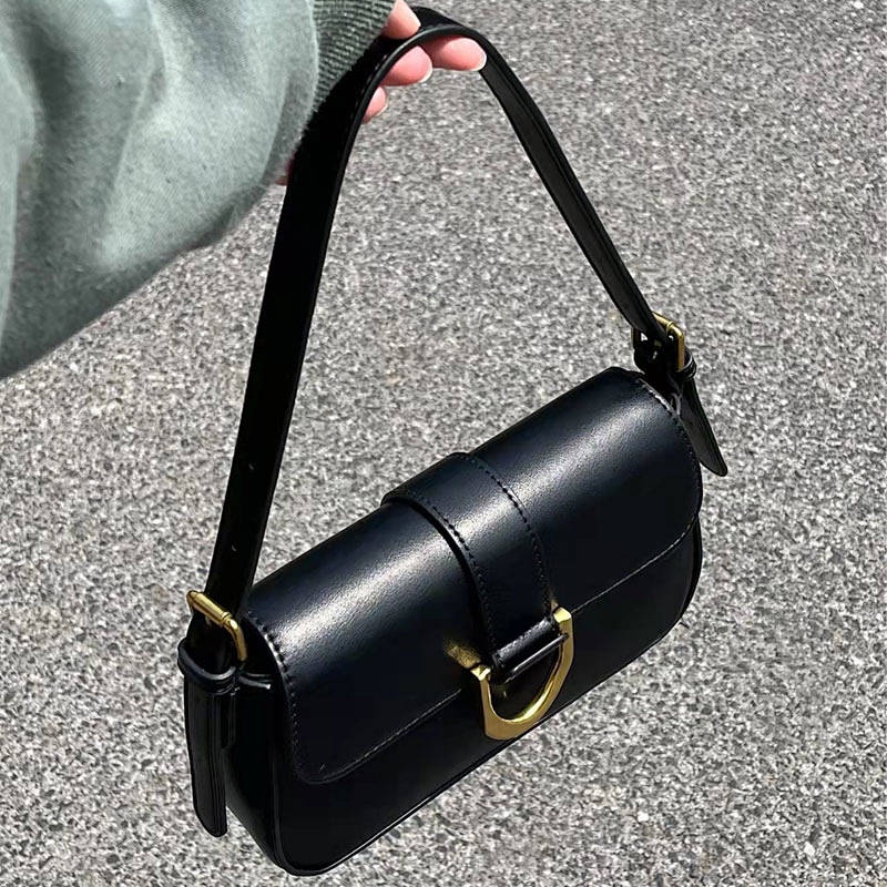 Niche Advanced Texture New Baguette Bag Retro Vachette Clasp Fashion Elegant Shoulder Bag Bag dEvX