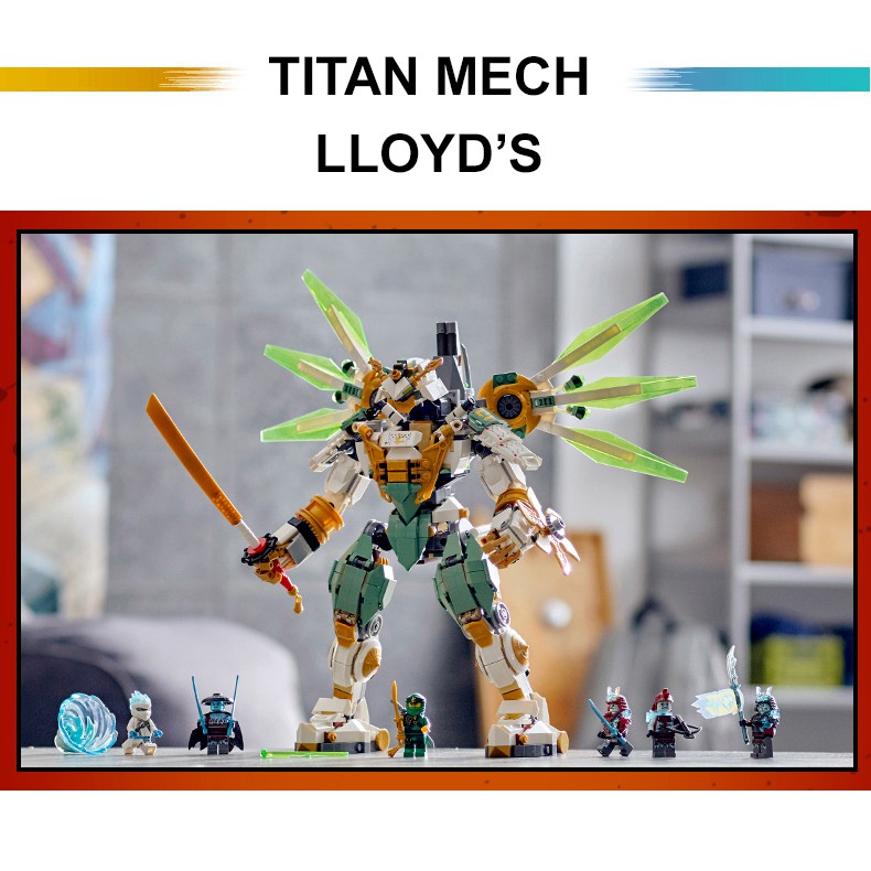 Đồ Chơi Lắp Ráp Kiểu LEGO Ninjago Mô Hình Người Máy Lloyd’s Titan Mech 4020 Ninja Blocks Series Với 929 Mảnh Ghép