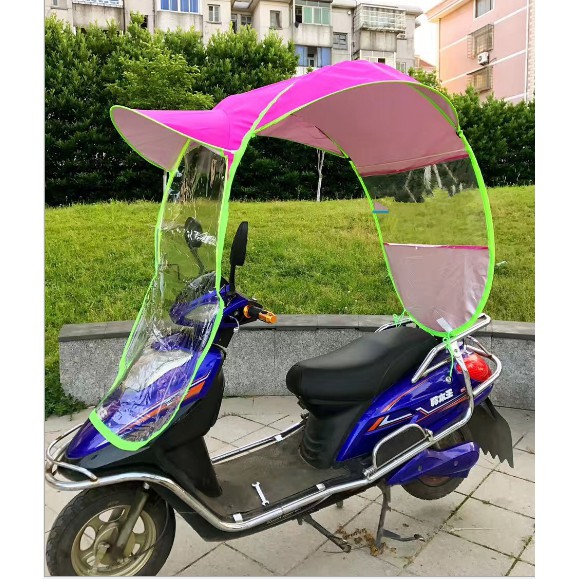 Áo mưa xe máy thông minh, mái che xe máy chống mưa nắng có rèm cưa hai bên có thể tháo lắp dễ dàng, bảo vệ sức khỏe