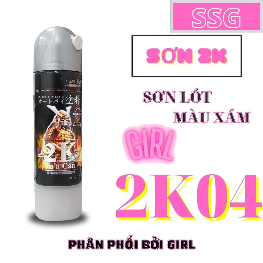 Sơn samurai 2K, sơn xịt samurai 2k04 sơn lót Epoxy màu xám sơn chịu nhiệt, chống nứt nẻ, kháng xăng 
