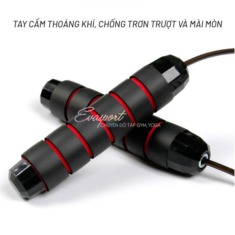 Dây Nhảy Tập Thể Dục Thể Thao, Nhảy Giảm Mỡ, Giảm Cân, Đốt Cháy Mỡ Thừa Cao Cấp Dài 2,8m EvaSport