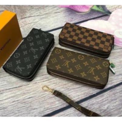 Ví Da LV Unisex,Bóp Da LV Dài Cầm Tay Nam,Nữ Cao Cấp ,Chất Liệu da vân, chống bám bụi siêu cao cấp