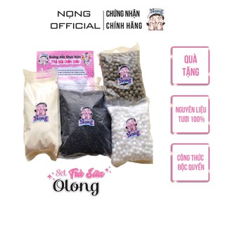 Trà Sữa Olong Tự Pha Set Nguyên Liệu Trà Sữa Trân Châu Olong Nọng Milktea ( 25 - 30 Ly Cốc)