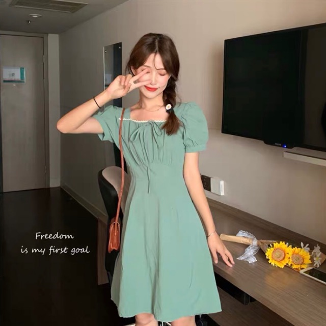 Đầm xanh mint