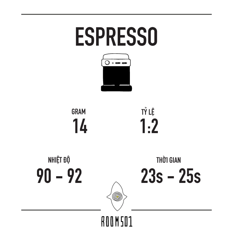 Cà Phê Rang Sẵn Room501 Roasters Ethiopia Sidamo Sơ Chế Washed Pha Espresso/Latte/Coldbrew