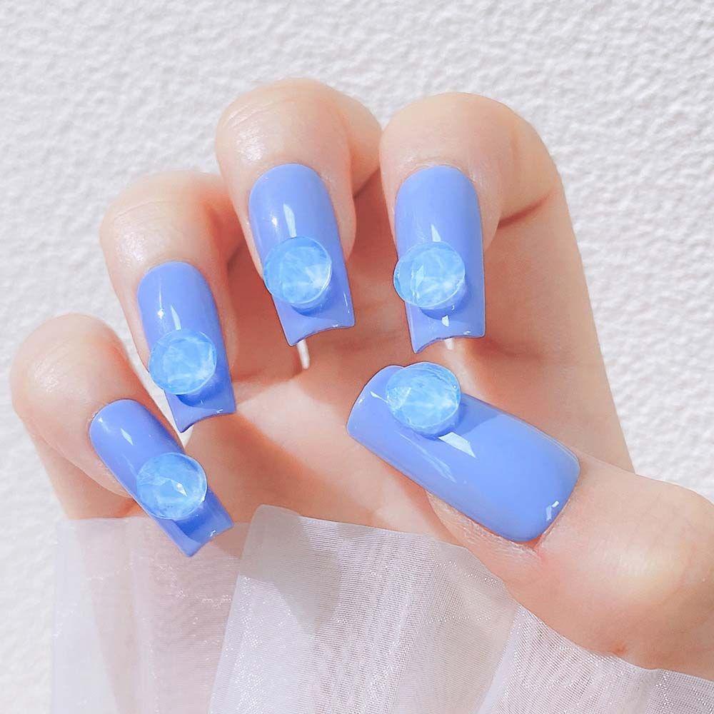 Keo Dán Trang Trí Móng Tay Hình Vuông Nhiều Màu Sắc Lấp Lánh