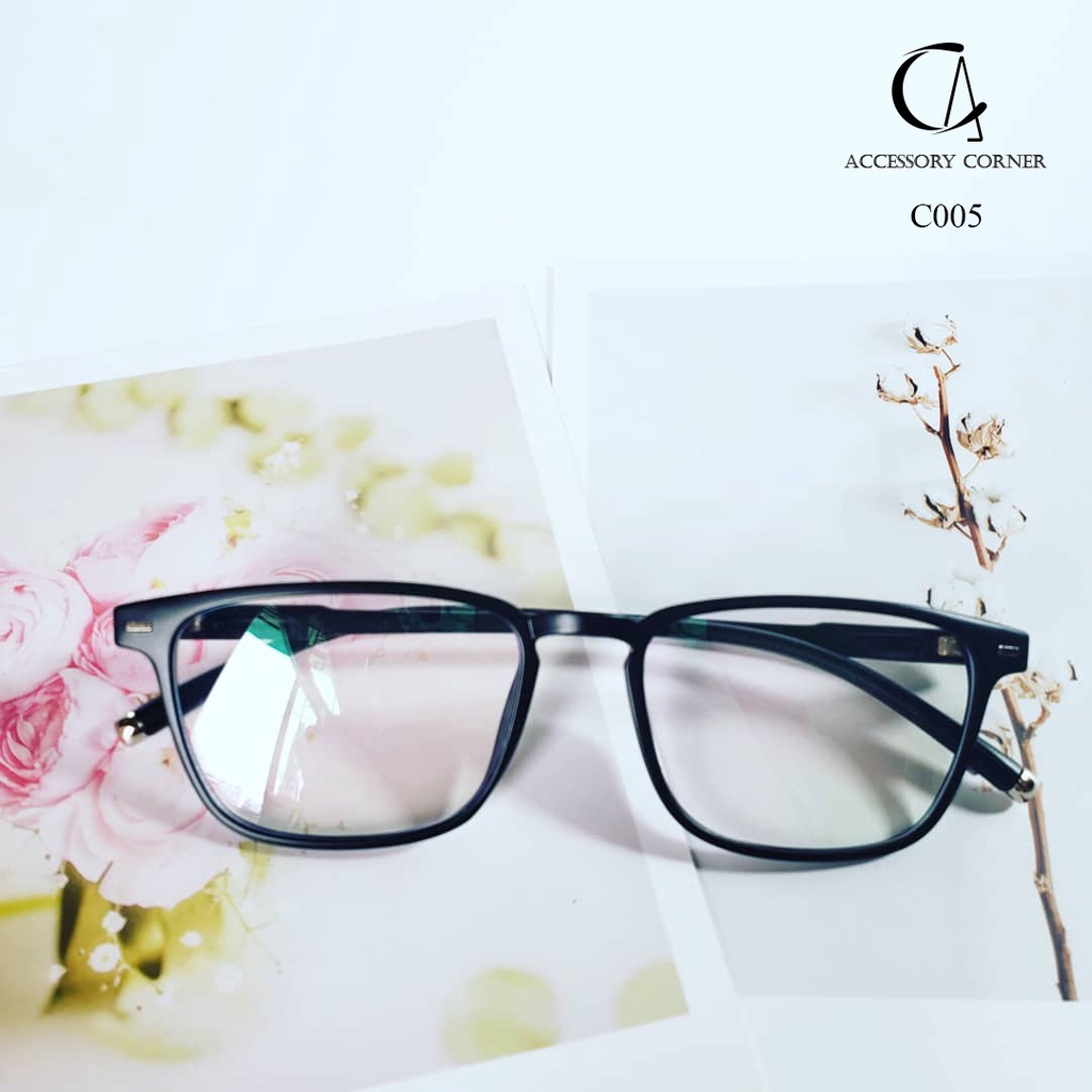 Kính nhựa dẻo, gọng kính nhựa cao cấp, bẻ cong không gãy, nhẹ bền - Corner - C005 - kính cận nam, nữ, unisex
