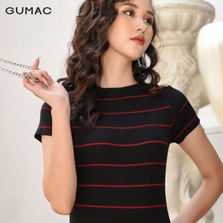 Đầm len ôm sọc DA9222 GUMAC
