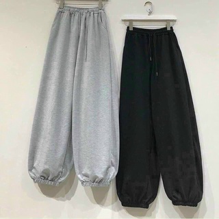 Quần jogger trơn ống bo