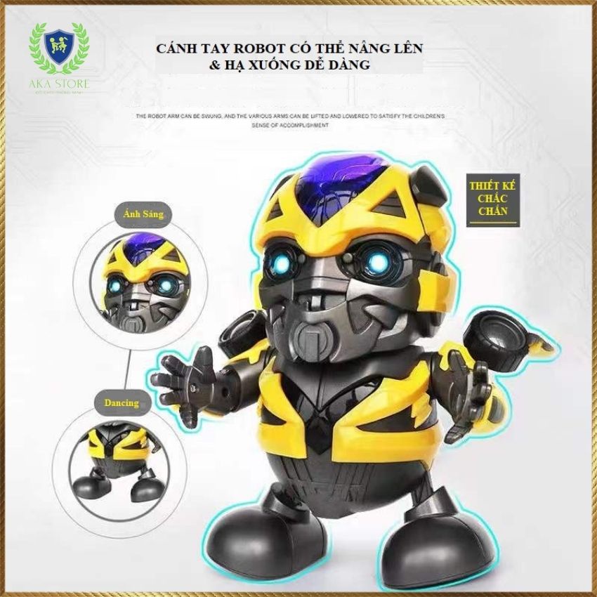 [QUÀ TẶNG 10K] Đồ chơi robot nhảy múa Bumblebee bản nâng cấp iron man nhảy múa, hàng siêu đẹp và cứng cáp, AKA Store