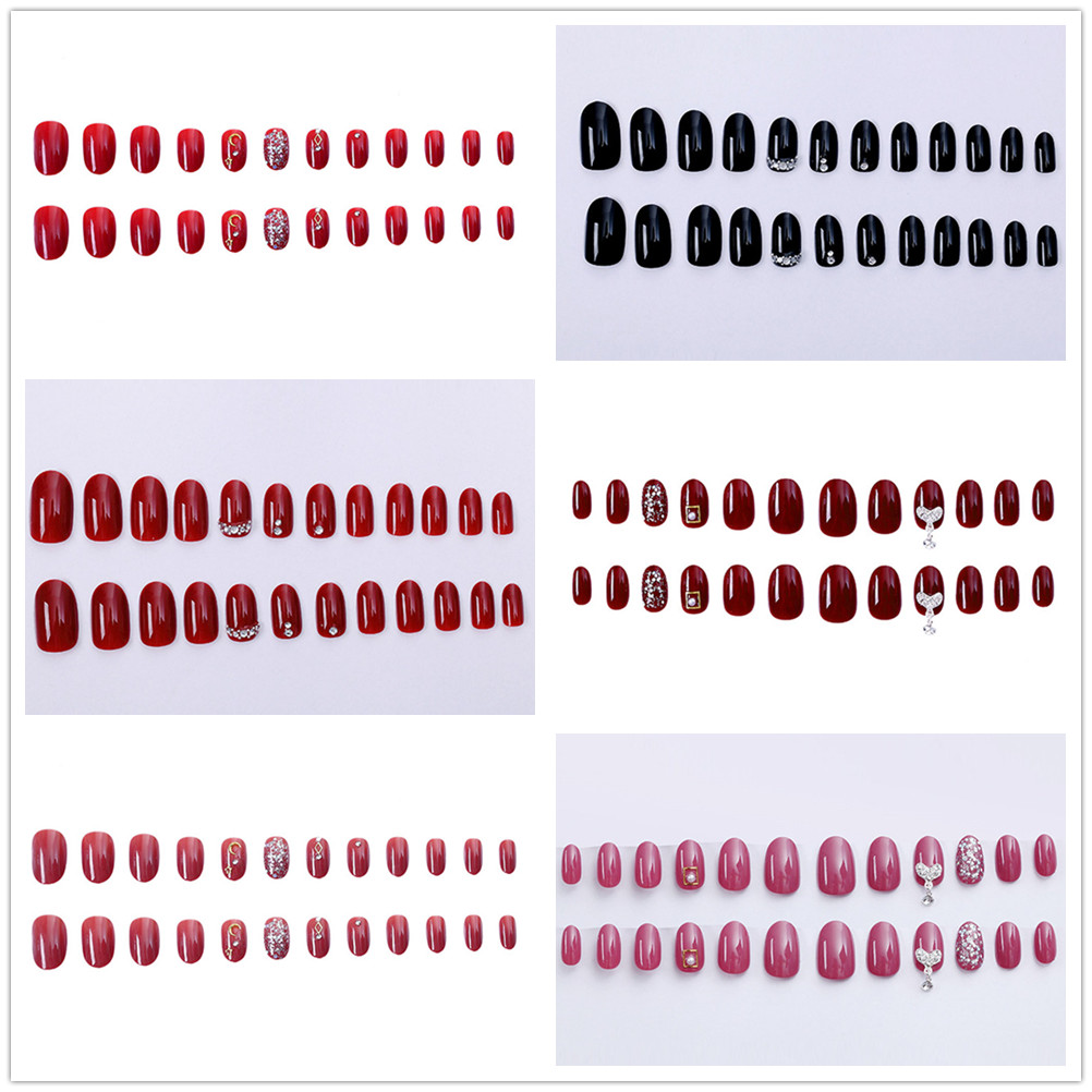 Set 24 móng tay giả SKJK trang trí dễ thương