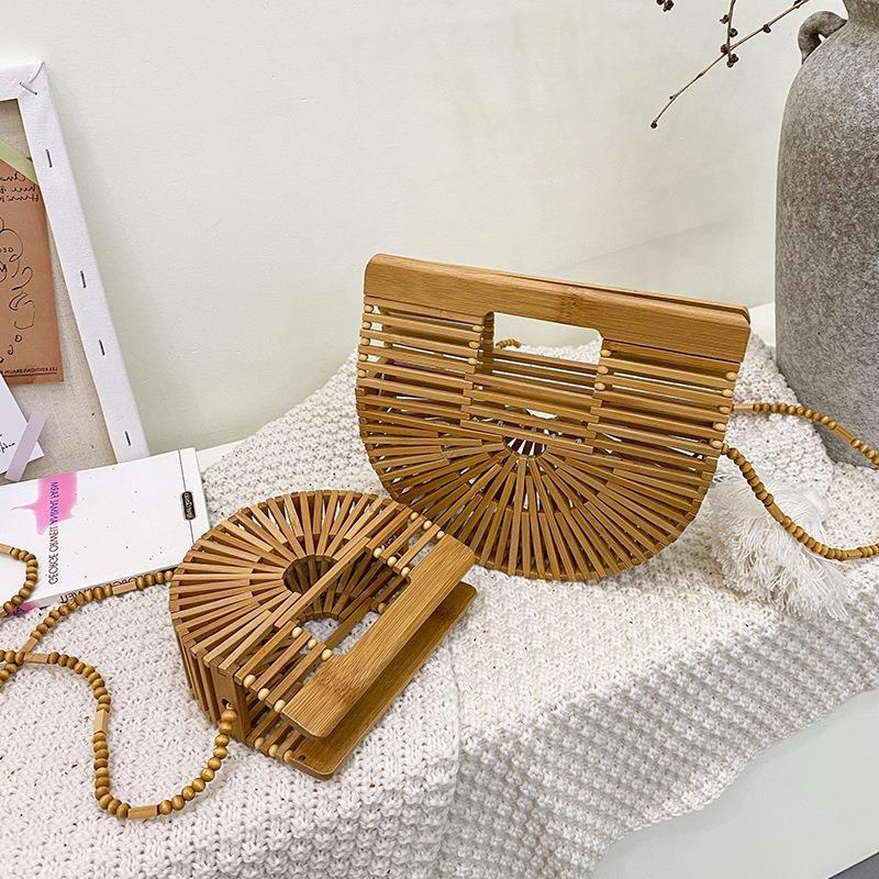 Túi Đeo Chéo Vai Bằng Tre Thời Trang Đi Biển Sành Điệu Cho Nữ