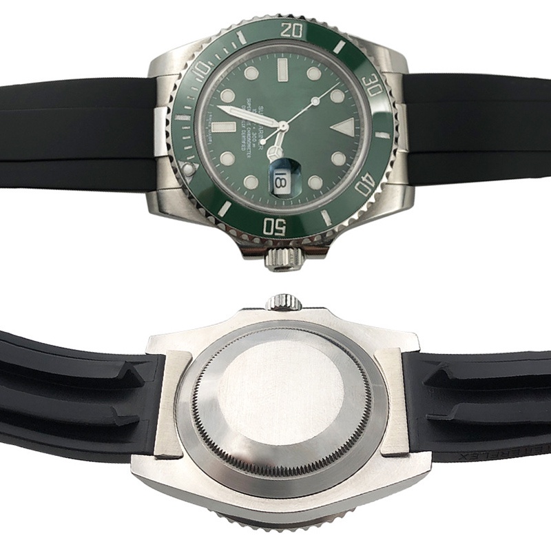 Set 2 Đầu Nối Cong Bằng Thép Không Gỉ 20mm Dành Cho Đồng Hồ Rolex Water Ghost and Daytona