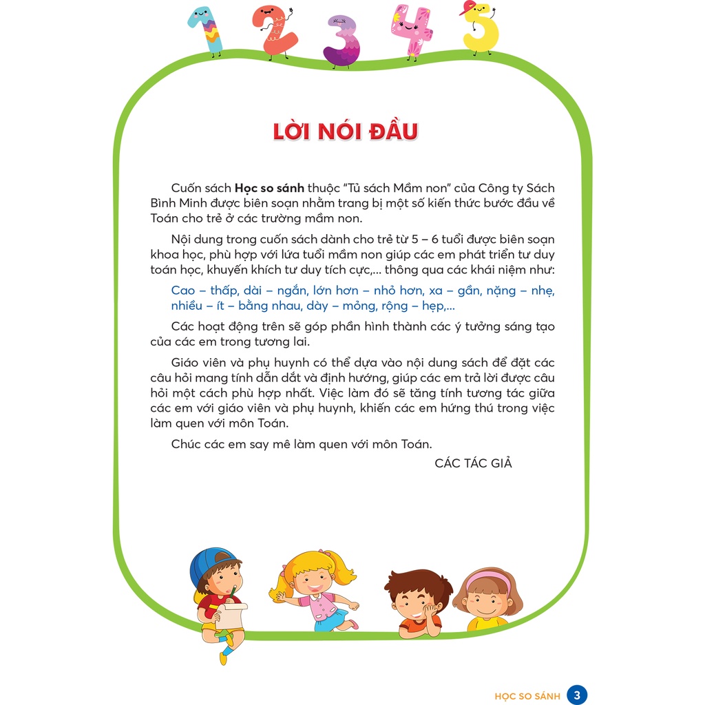 Sách học so sánh - sách mầm non cho trẻ 5 - 6 tuổi
