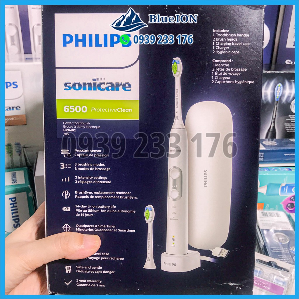 Bàn chải điện Philips Sonicare ProtectiveClean 6500 (hàng Mỹ)