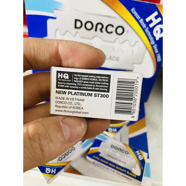 Dao cạo lưỡi lam Dorco hộp 10 lưỡi