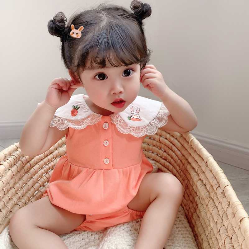 Áo liền quần bé gái phối ren đáng yêu | BigBuy360 - bigbuy360.vn