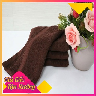 [GIẢM GIÁ SỐC] Khăn Mặt, Khăn Quấn Tóc spa Cotton NAM PHONG Cao Cấp Màu Nâu socola 34x80 cm