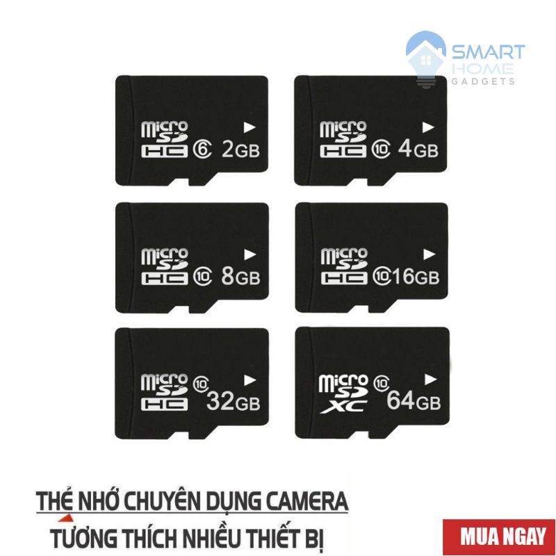 Thẻ Nhớ Class 10 Tốc Độ Cao - Thẻ Nhớ Micro SD Dùng Cho Camera, Định Vị, Điện Thoại