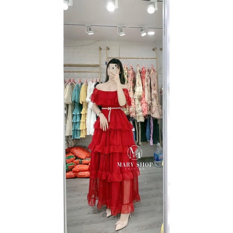 ĐẦM MAXI VOAN TẦNG ĐI BIỂN CHƠI HÈ THẢ DÁNG SIÊU SANG CHẢNH PU HHP THỜI TRANG