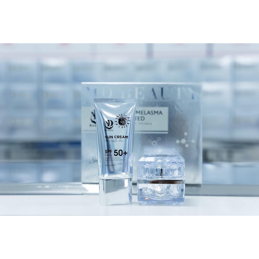 Kem Face Nám Dưỡng Trắng Da Lựu Đỏ MD Beauty - Combo Melasma Vip Limited