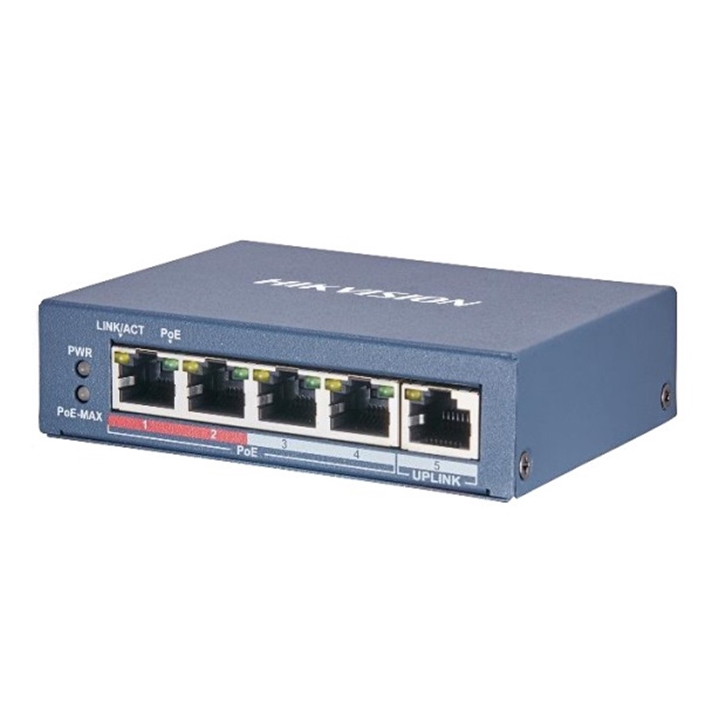 Thiết bị mạng HUB -SWITCH PoE HIKVISION DS-3E0105P-E (B)