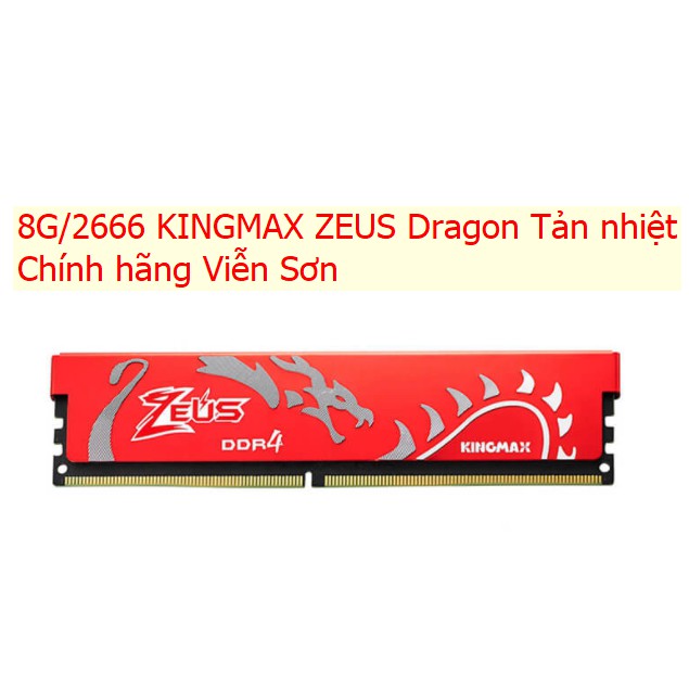 RAM DDR4 PC 8G / 16G - Bus 2666/3000 KINGMAX ZEUS Dragon Tản nhiệt Chính hãng Viễn Sơn - Bảo hành 36T