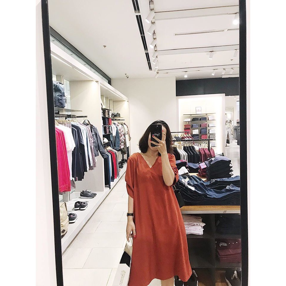 LAIT DRESS - Đầm suôn nhún tay