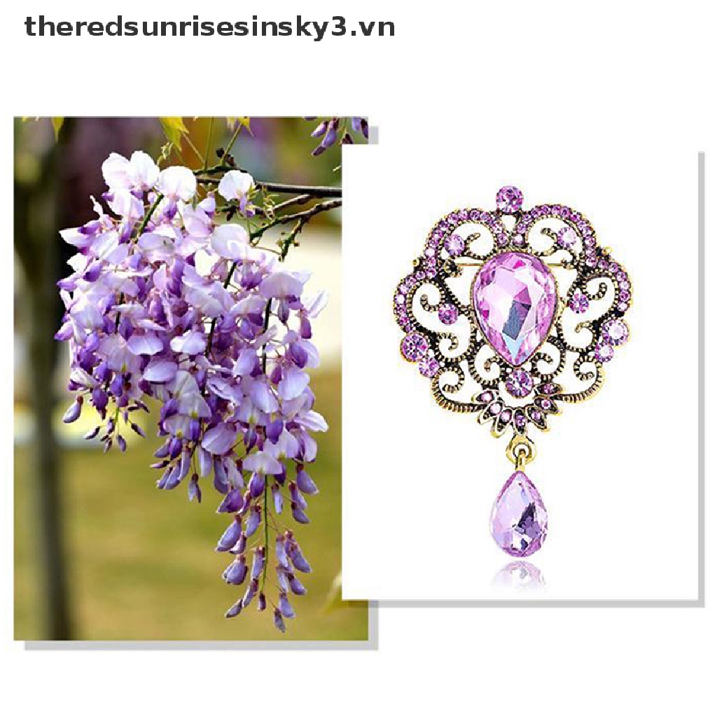 Ghim Cài Áo Hình Giọt Nước Đính Đá Sang Trọng Cho Nữ