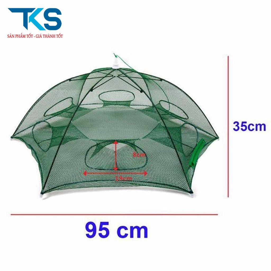 Lưới bắt cá bát quái 8 lỗ, lồng bát quái bắt cá, tôm, cua, trạch