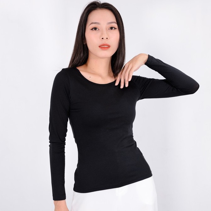 Áo Giữ Nhiệt nữ cổ tròn, ôm dáng, giữ ấm tốt co giãn 4 chiều