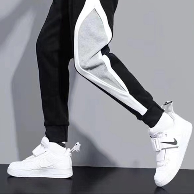 Quần chạy bộ Plus Size Co Giãn Thoáng Khí Họa Tiết Kẻ Sọc Cho Nam