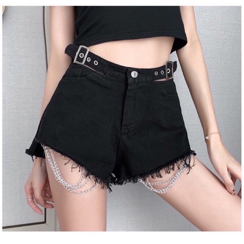 Quần short bò nữ rách - quần shorts jeans nữ rách Denim thiết kế sooc rách cá tính phong cách Hàn Quốc