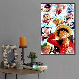 Tranh treo tường Anime One Piece Có Khung Composite Trang Trí Phòng