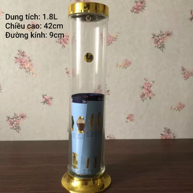 Bình ngâm rượu Phú Hòa trụ ống 1.8L - 2.8L - 3.8L