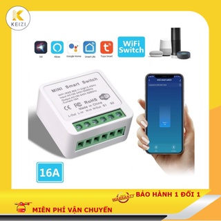 Công tắc thông minh mini 2 chiều 16A Wifi Tuya Smartlife nhét đế âm