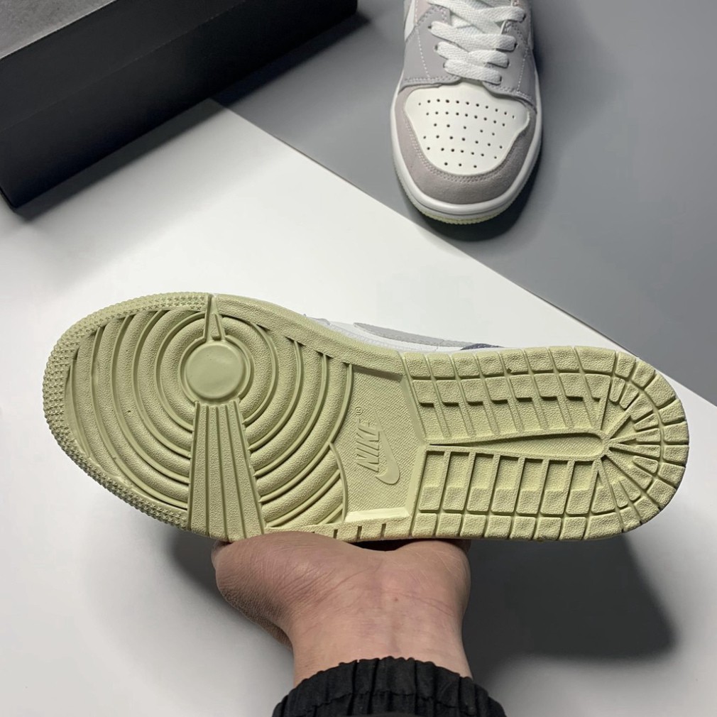 Giày Thể Thao Jordan 1 Low Paris Xám Xanh  Giày sneaker JD1 cổ thấp xám xanh nam nữ 2021