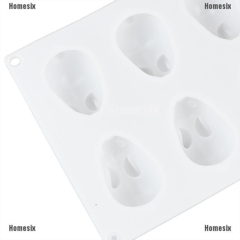 Khuôn Làm Bánh Hình Thỏ 3d 6 Ngăn Bằng Silicon